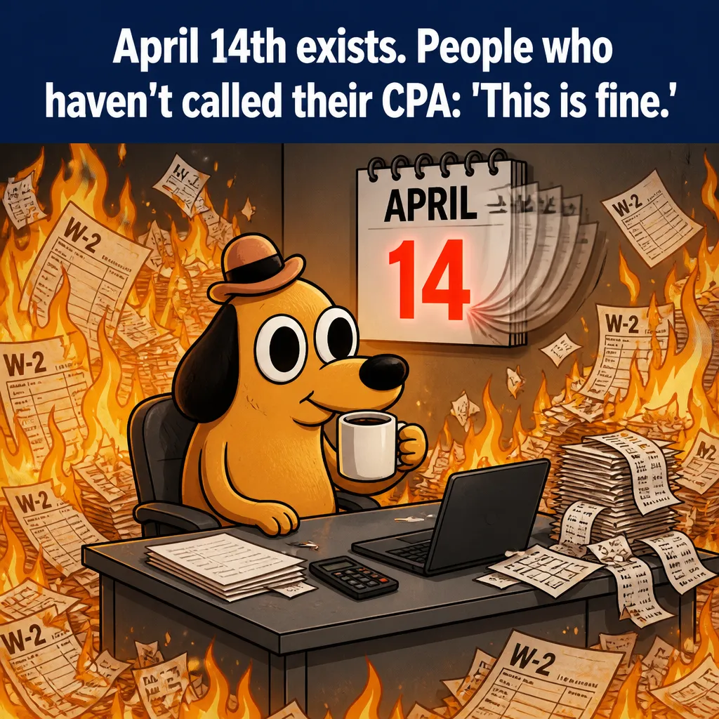 Illustrative The Calendar Crunch creative from the accountant example collection