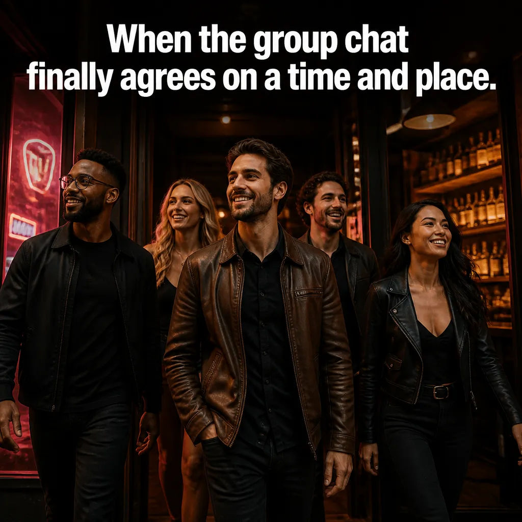 Illustrative The Group Chat Struggle creative from the bar example collection