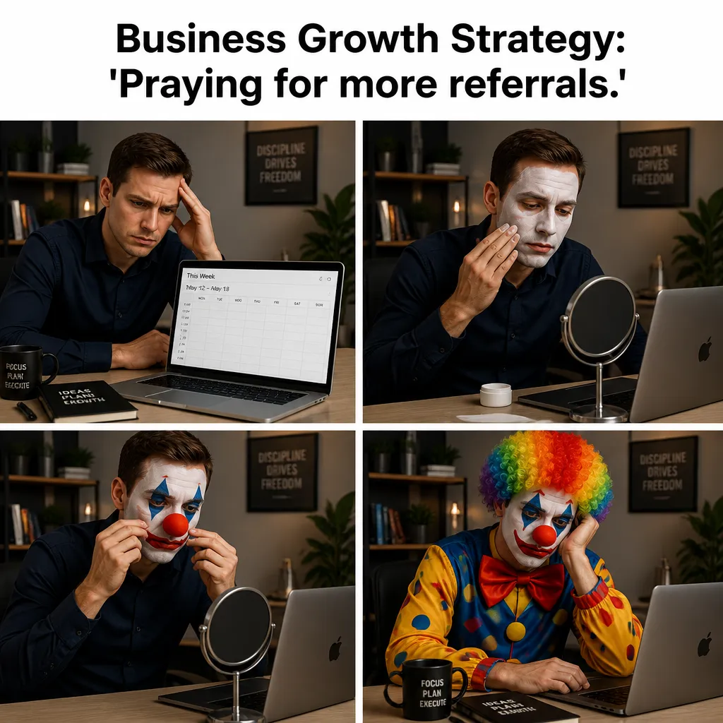 Illustrative The Referral Trap creative from the business coach example collection