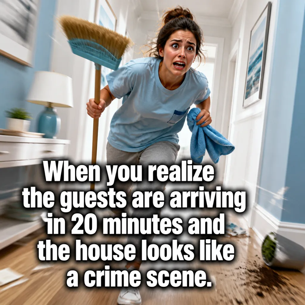 Illustrative The Guest Panic creative from the cleaning service example collection