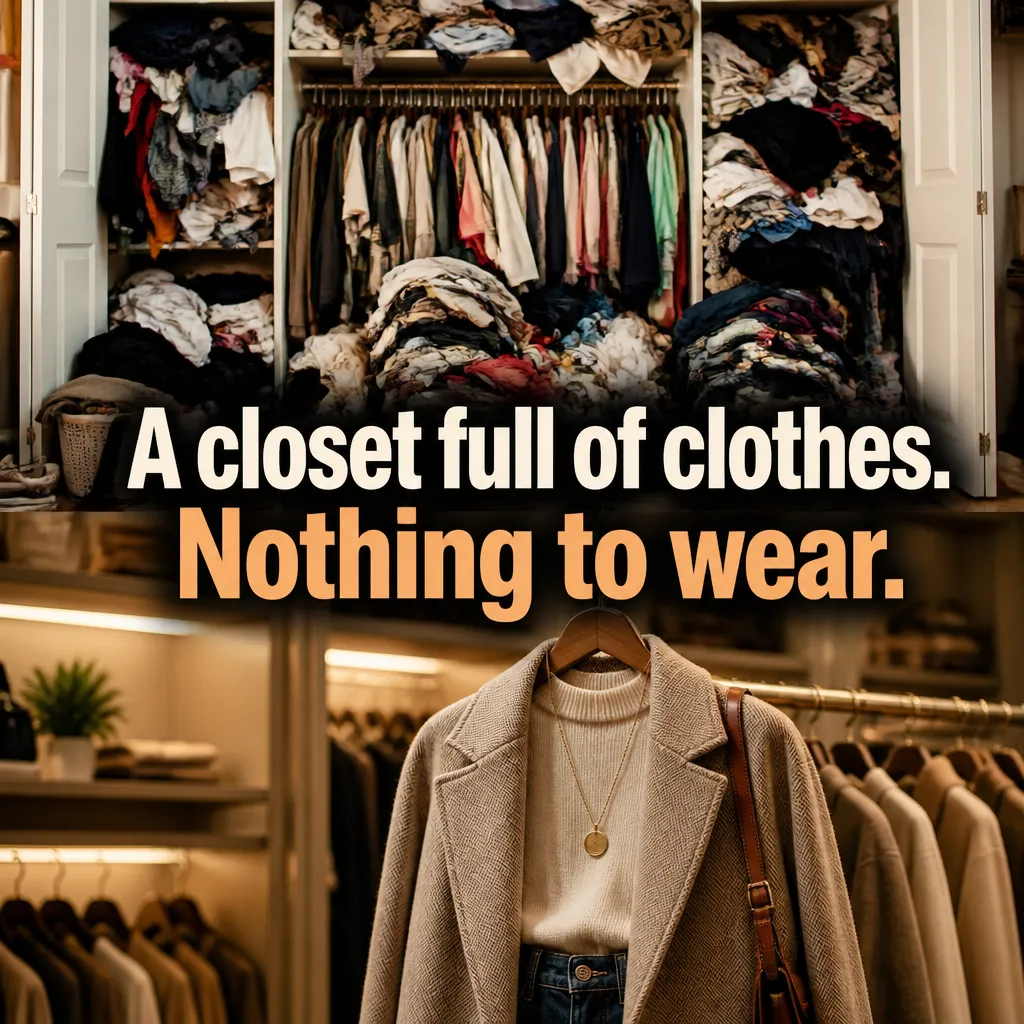 Illustrative The Closet Paradox creative from the clothing store example collection