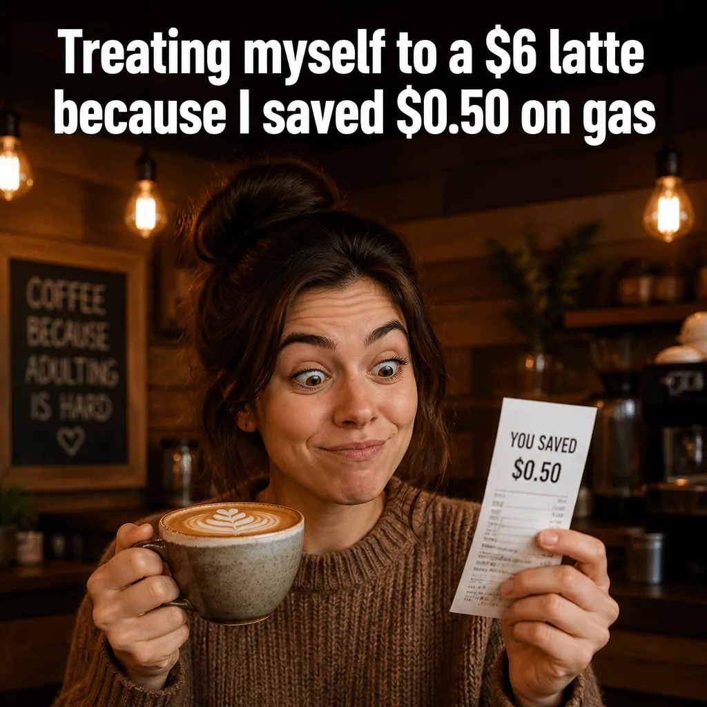 Illustrative The Treat-Yourself Logic creative from the coffee shop example collection