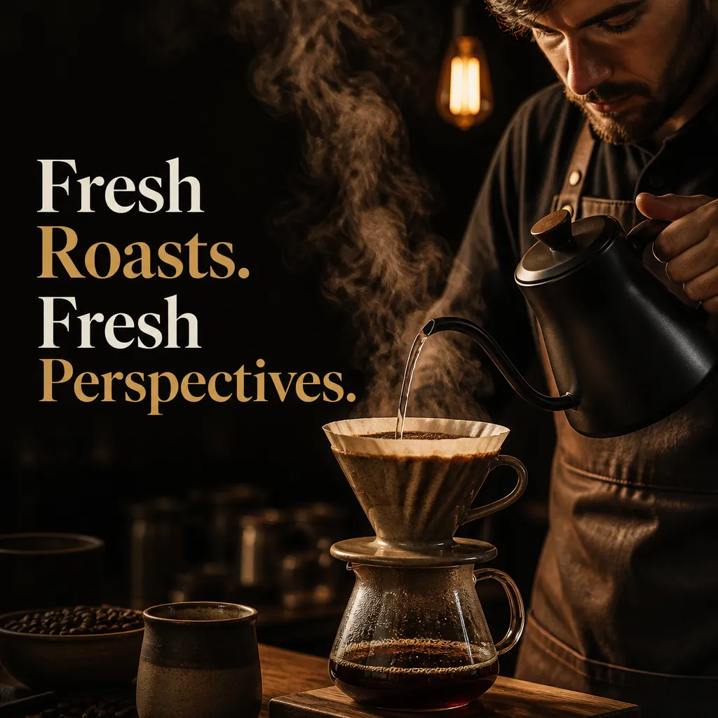 Illustrative The Golden Hour Pour creative from the coffee shop example collection