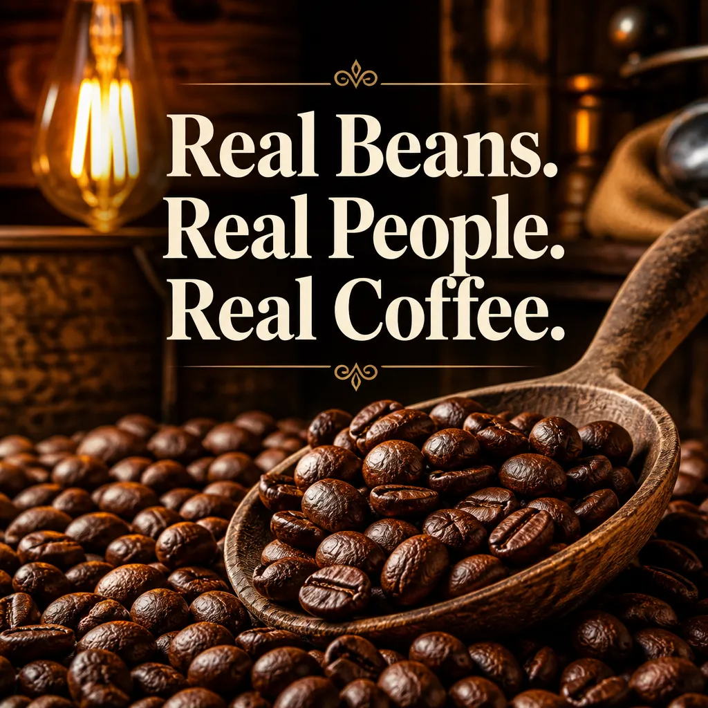 Illustrative The Signature Roast creative from the coffee shop example collection