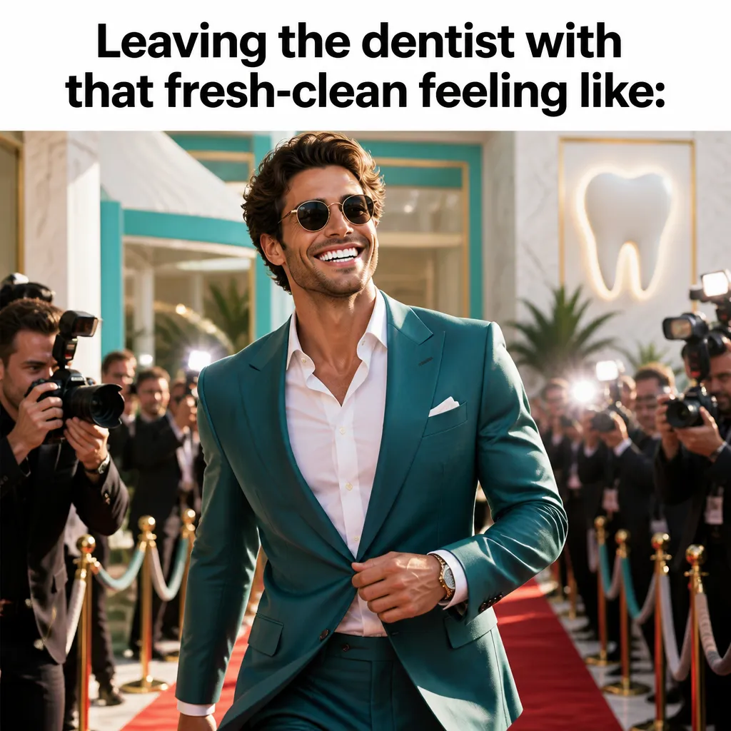 Illustrative Post-Cleaning Feeling creative from the dentist example collection