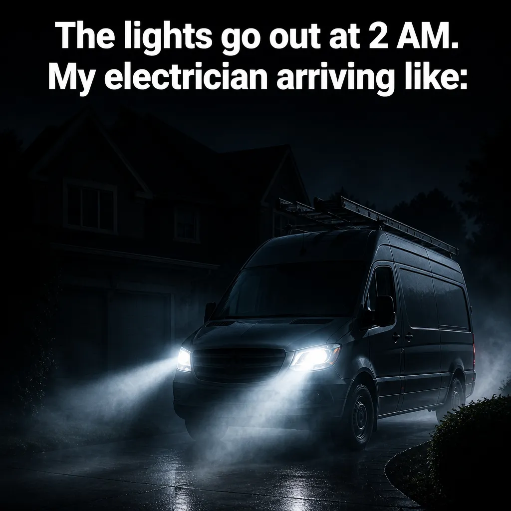 Illustrative The Midnight Hero creative from the electrician example collection