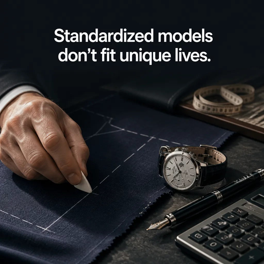 Illustrative The Tailored Plan creative from the financial advisor example collection
