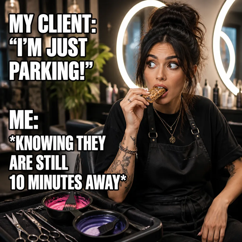 Illustrative The 5-Minute Warning creative from the hair salon example collection
