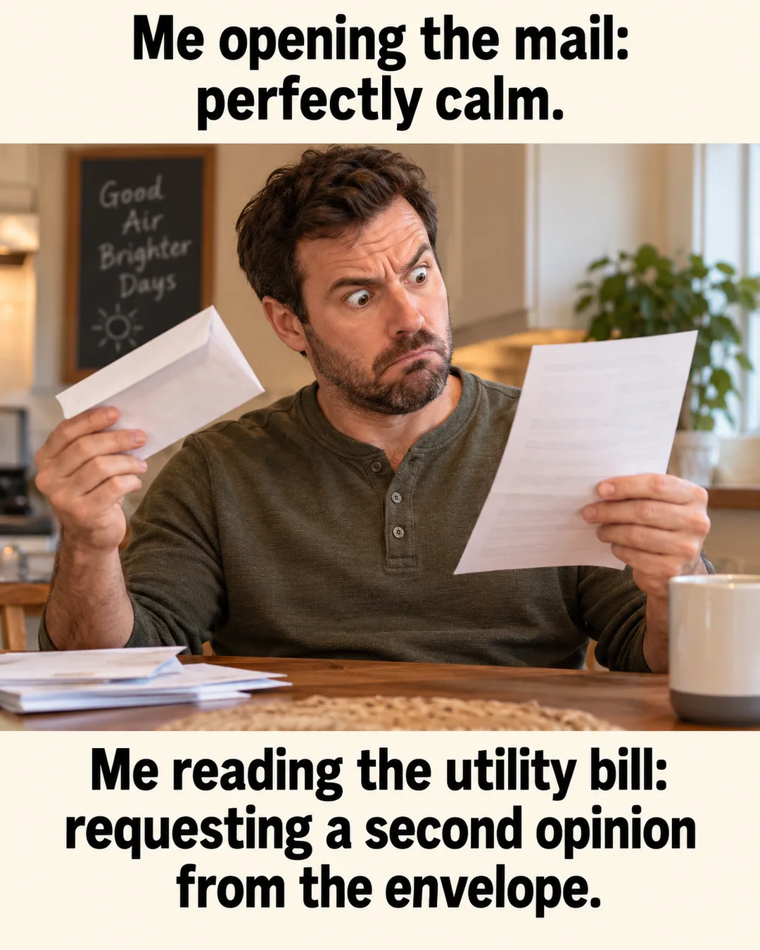 Illustrative the bill-reading expression meme