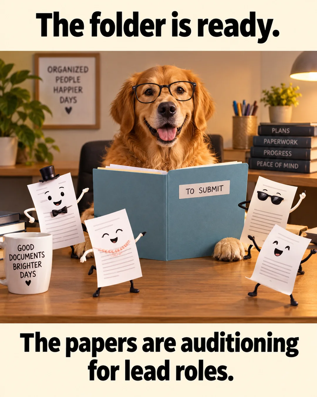Illustrative the organized folder meme
