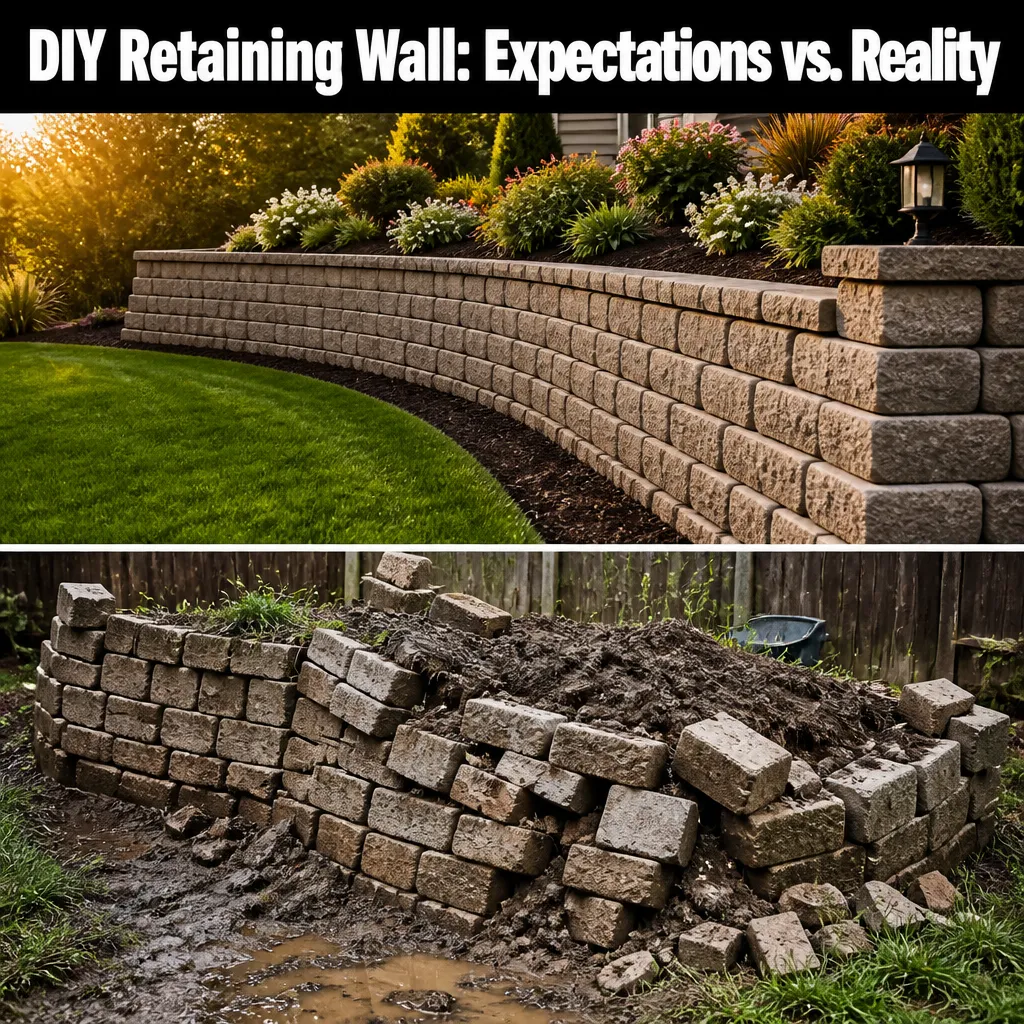 Illustrative Expectation vs. Reality creative from the landscaping example collection