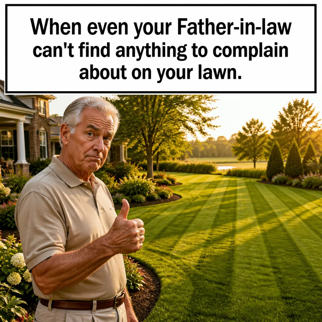 Illustrative Dad's Approval creative from the landscaping example collection