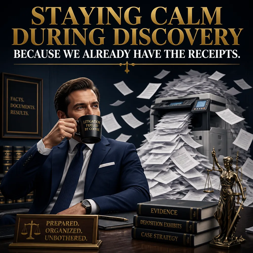 Illustrative Discovery Day creative from the law firm example collection