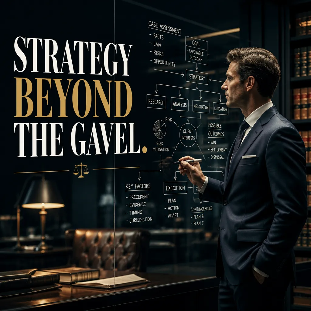 Illustrative The Modern Architect of Law creative from the law firm example collection