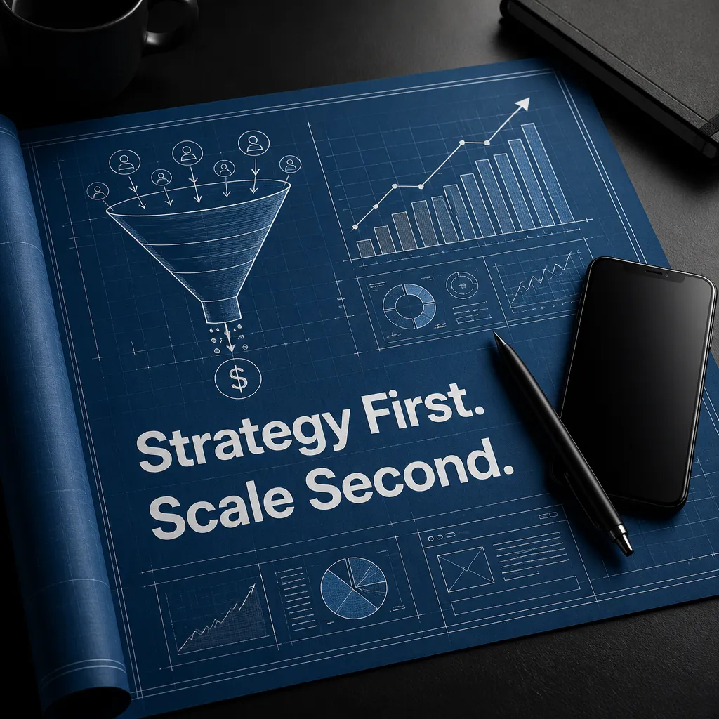 Illustrative The Growth Blueprint creative from the marketing agency example collection
