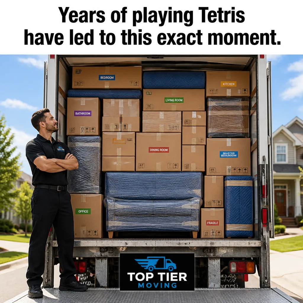 Illustrative The Tetris Pro creative from the moving company example collection
