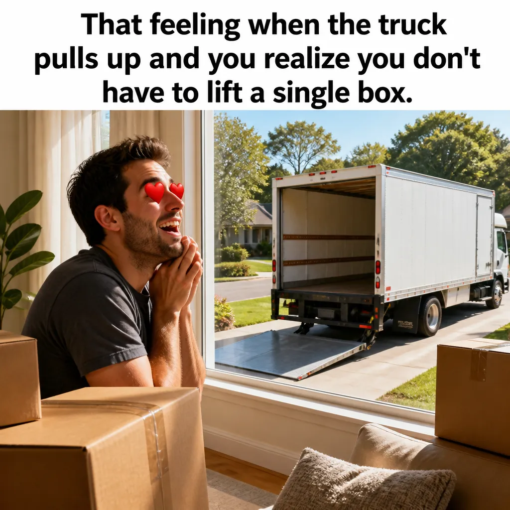 Illustrative The Moving Day Savior creative from the moving company example collection