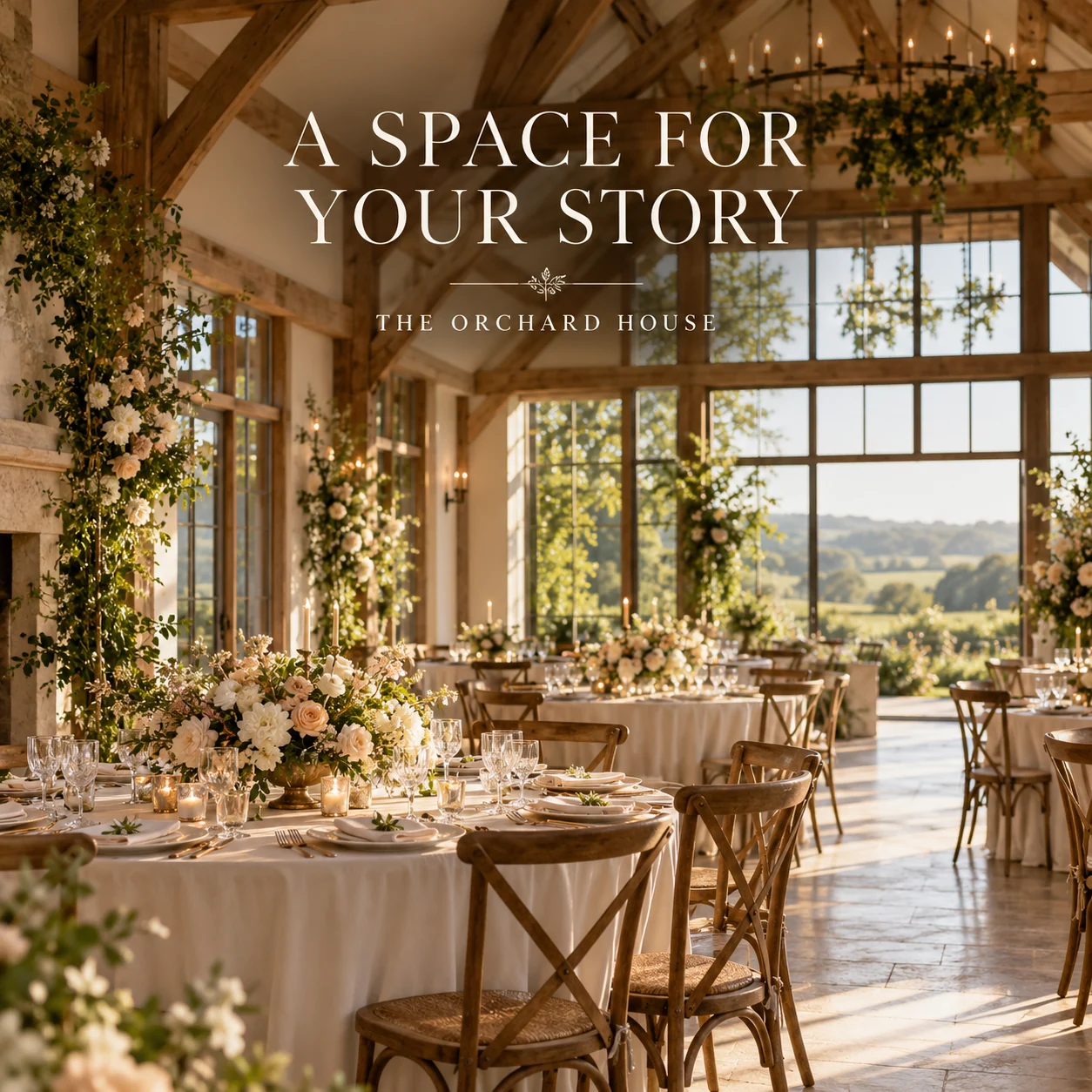 An original countryside wedding-venue reception concept