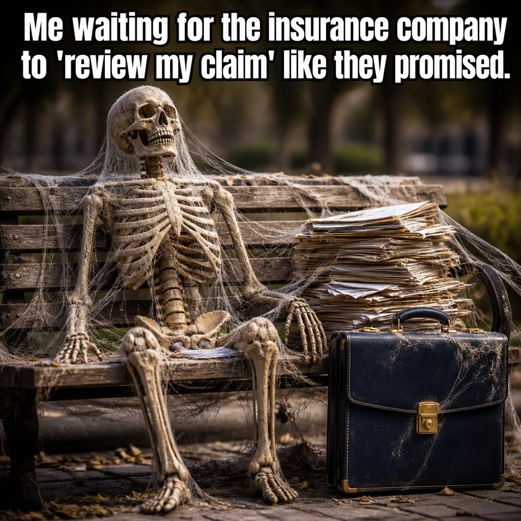 Illustrative The Ghosting Adjuster creative from the personal injury lawyer example collection