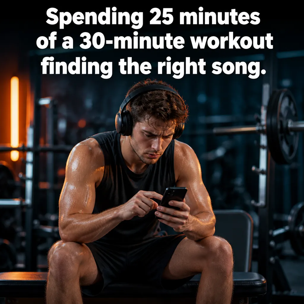 Illustrative The Playlist Paradox creative from the personal trainer example collection