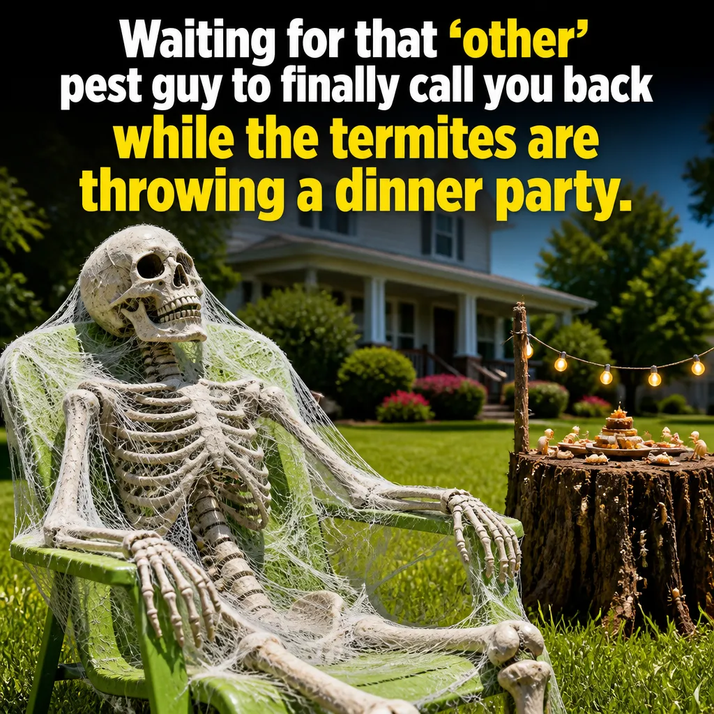 Illustrative The Waiting Game creative from the pest control example collection