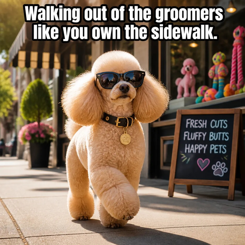 Illustrative The Post-Groom Glow creative from the pet store example collection