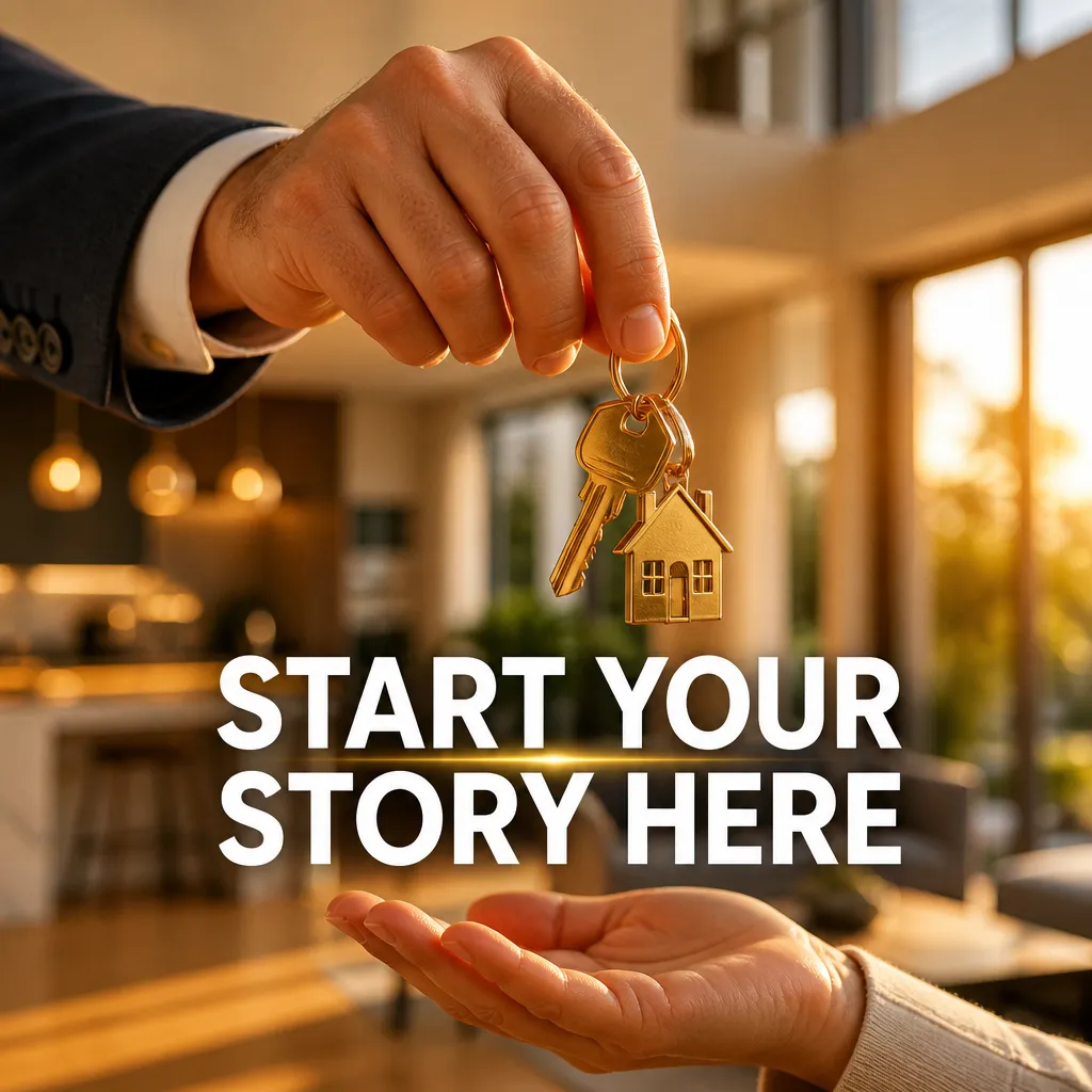 Illustrative The Handover creative from the real estate example collection