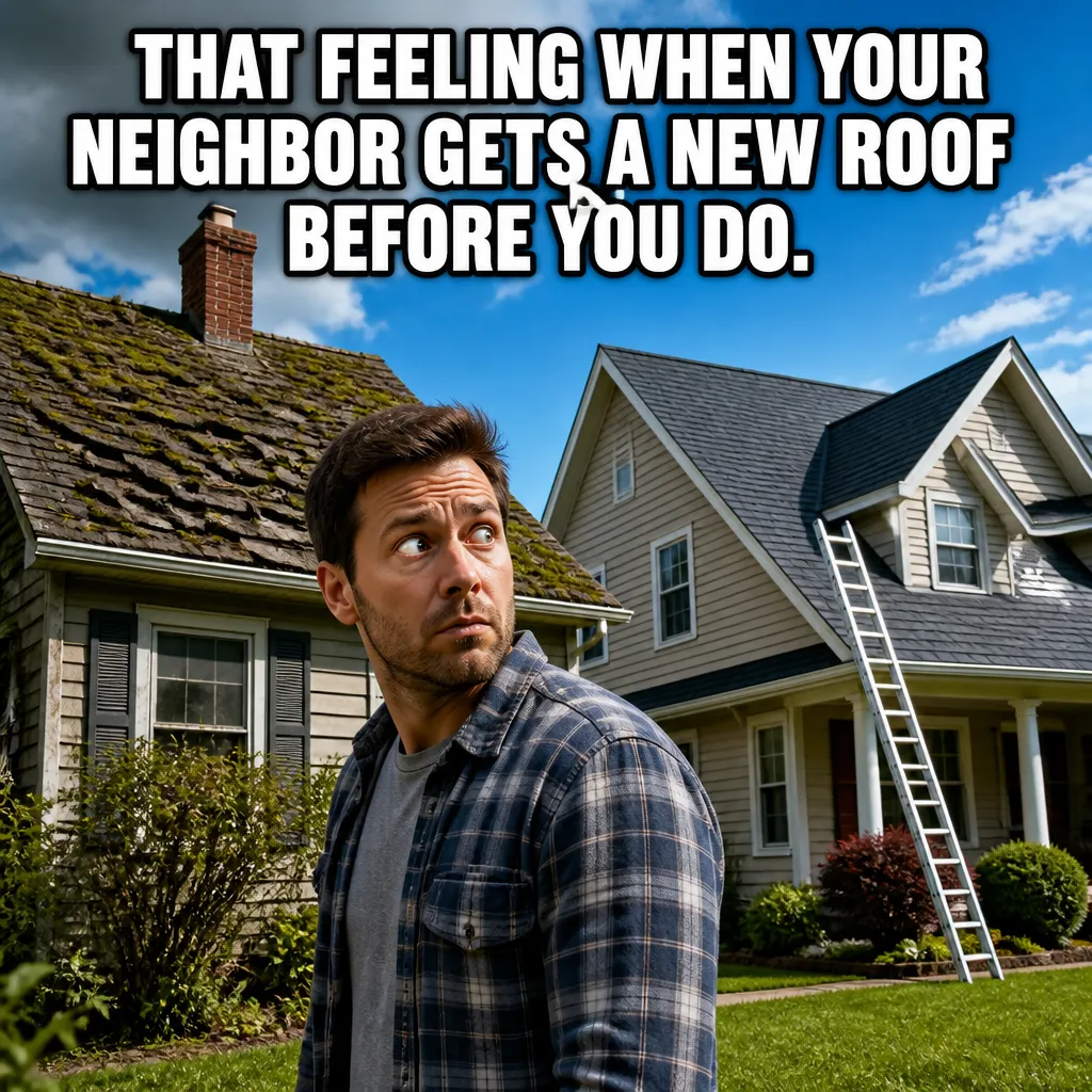 Illustrative The Neighborhood Envy creative from the roofing example collection