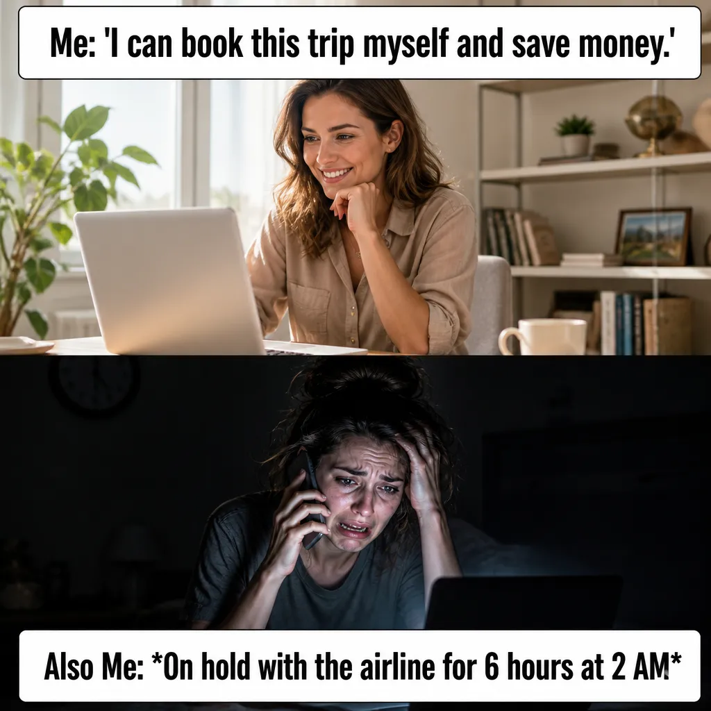 Illustrative The DIY Booking Regret creative from the travel agent example collection