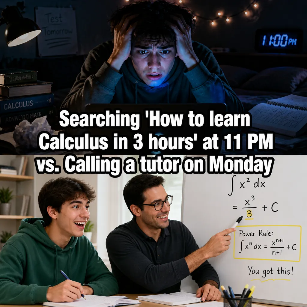Illustrative The Google Search Struggle creative from the tutoring example collection