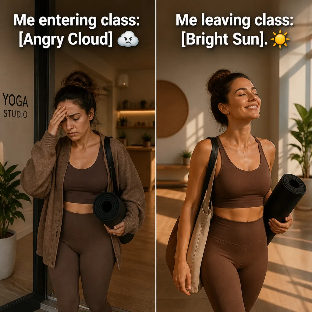 Illustrative The Reset Button creative from the yoga studio example collection