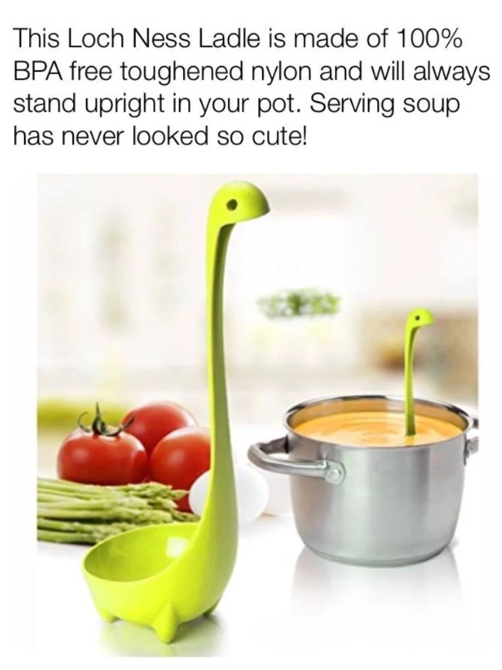 Meme ad for the Loch Ness Ladle soup ladle